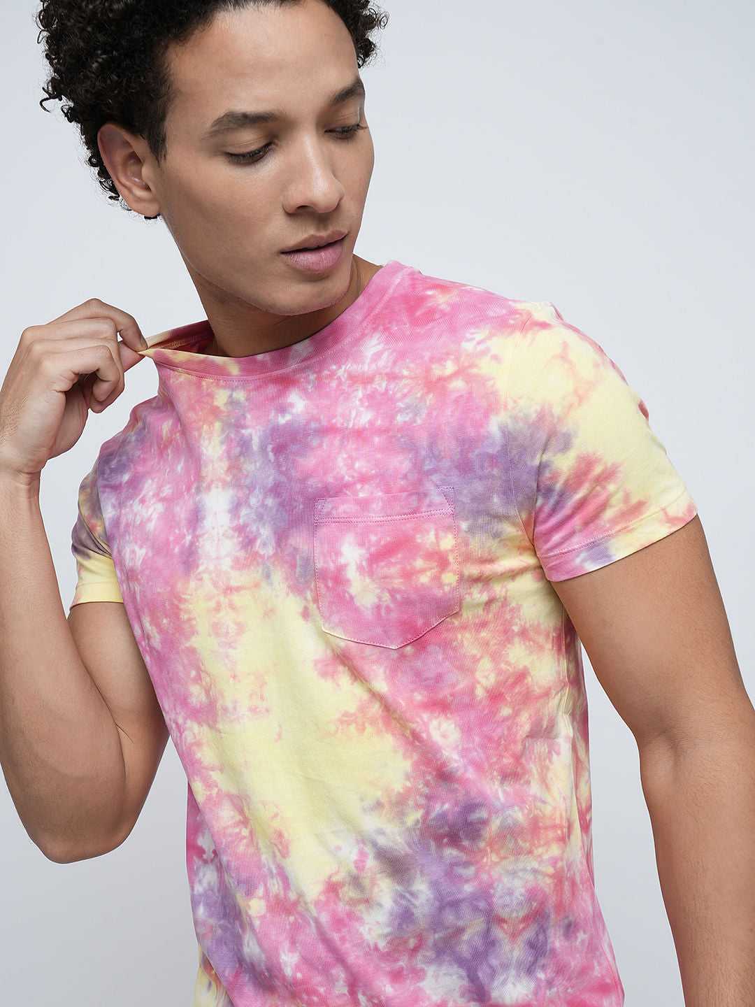 PRODUKT by JACK&JONES Pink Tie-Dye Print T-shirt
