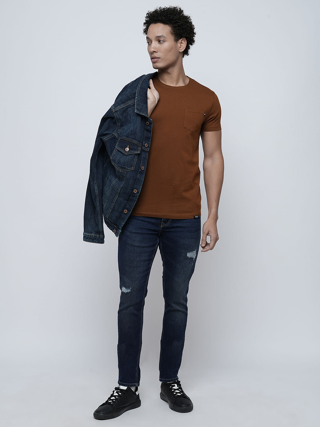 PRODUKT by JACK&JONES Dark Brown Crew Neck T-shirt