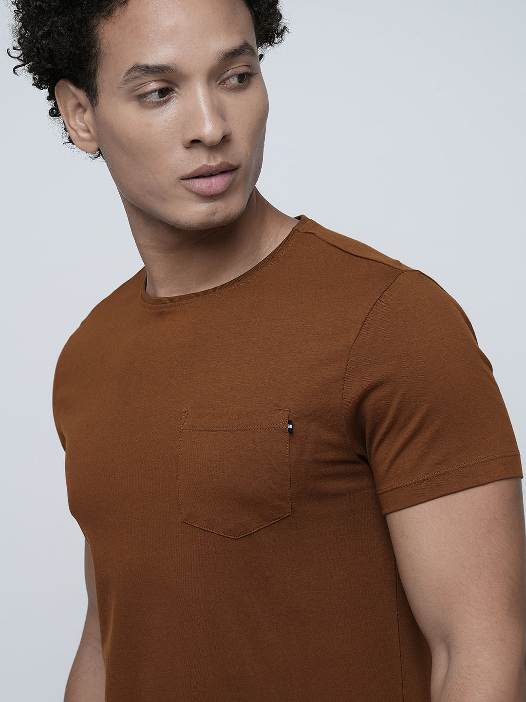PRODUKT by JACK&JONES Dark Brown Crew Neck T-shirt