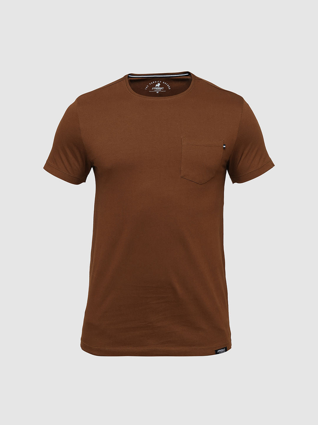 PRODUKT by JACK&JONES Dark Brown Crew Neck T-shirt