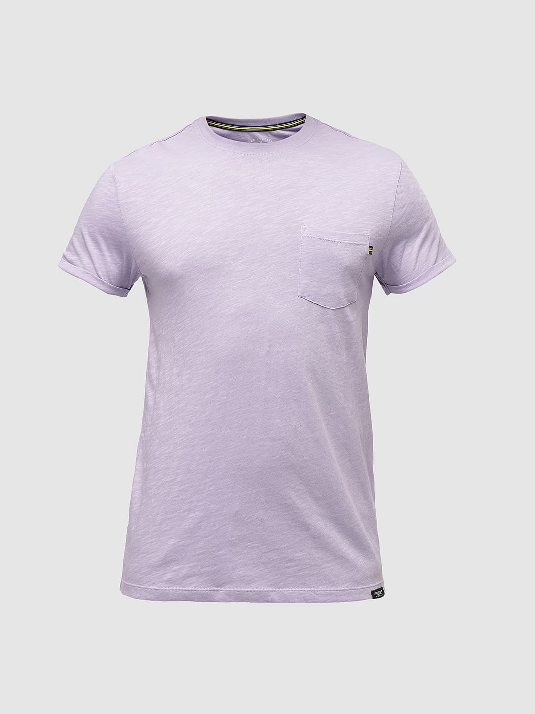 PRODUKT by JACK&JONES Lilac Cotton Crew Neck T-shirt