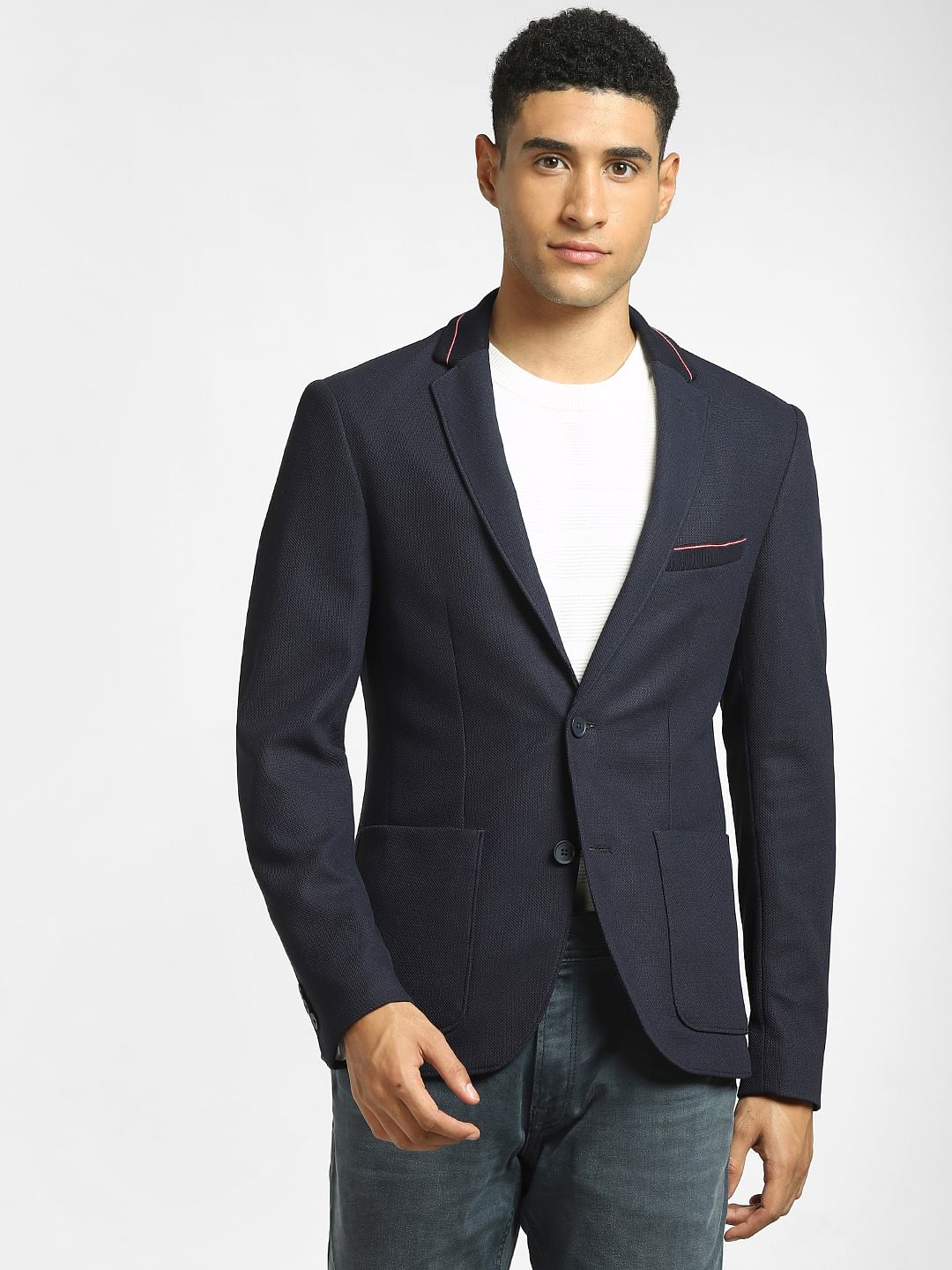Navy Blue Double Button Blazer