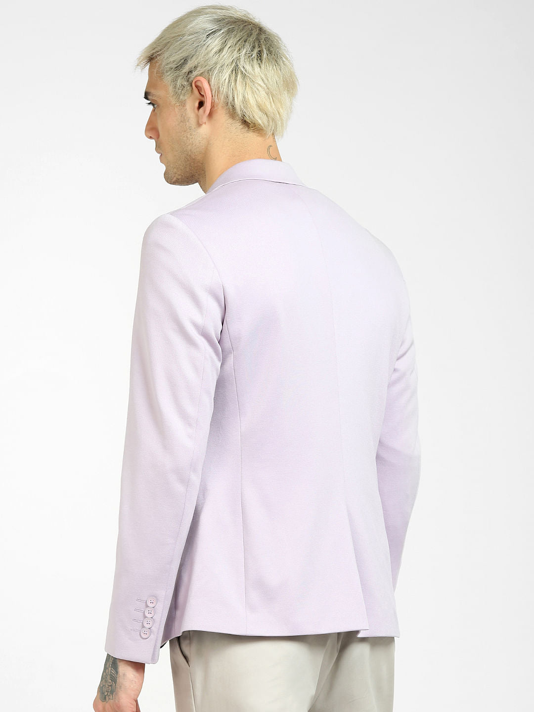 Lilac Knit Blazer