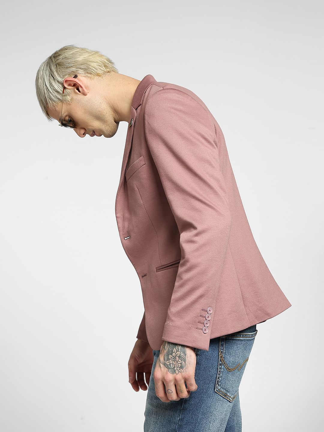 Pink Knit Blazer