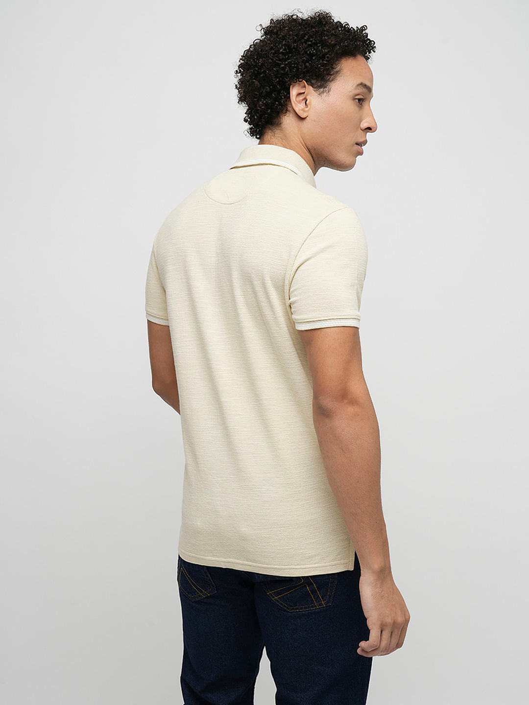 PRODUKT by JACK&JONES Cream Cotton Polo