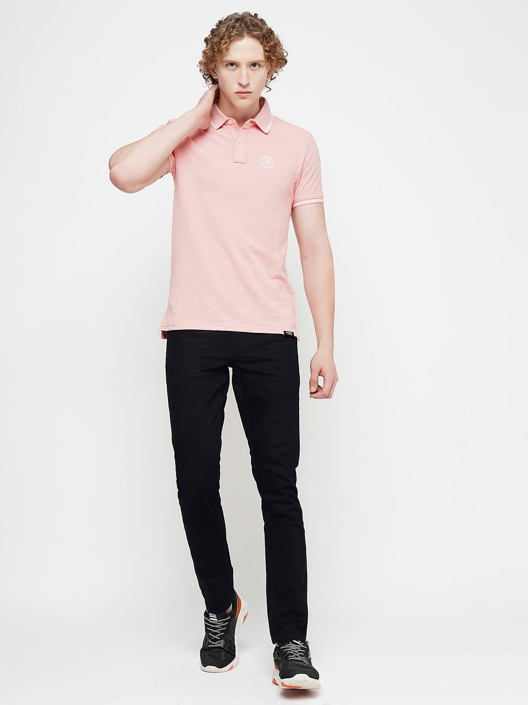 PRODUKT by JACK&JONES Light Pink Cotton Polo