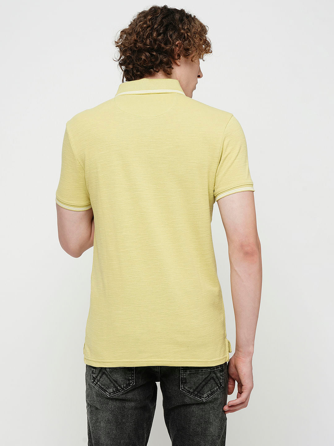 PRODUKT by JACK&JONES Lime Yellow Cotton Polo