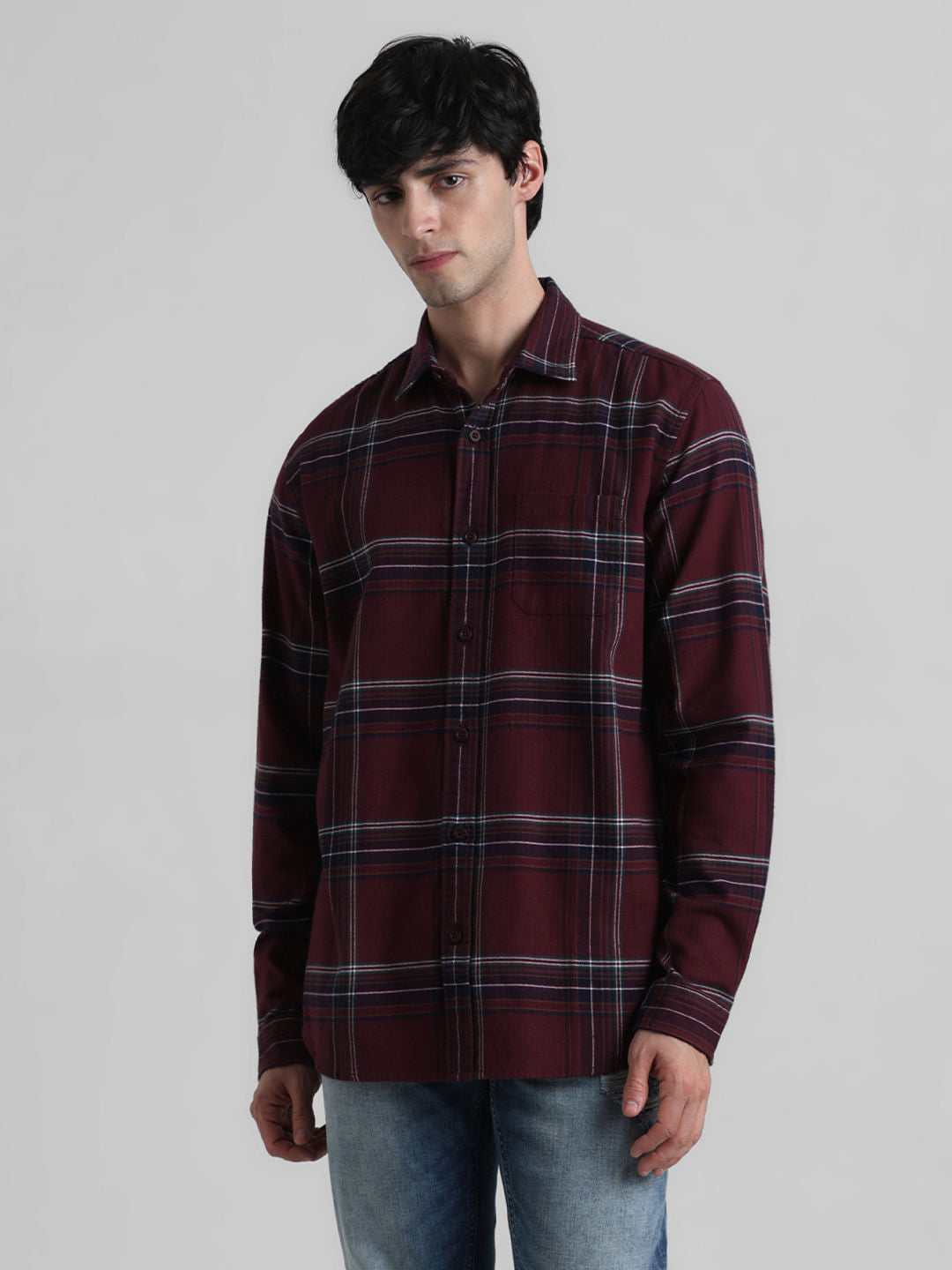 Red Check Cotton Shirt