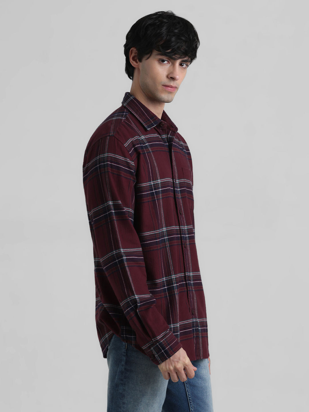 Red Check Cotton Shirt