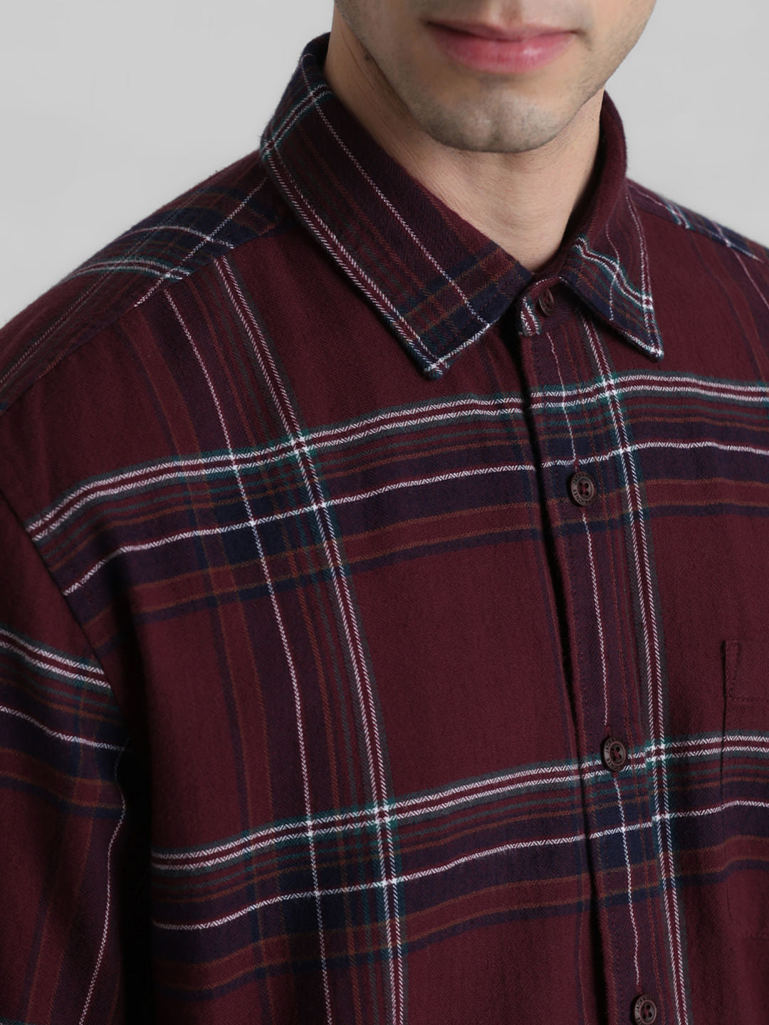Red Check Cotton Shirt