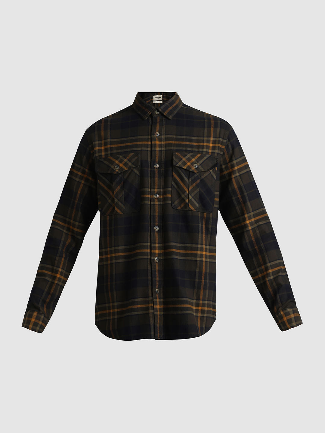 Green Check Print Shirt