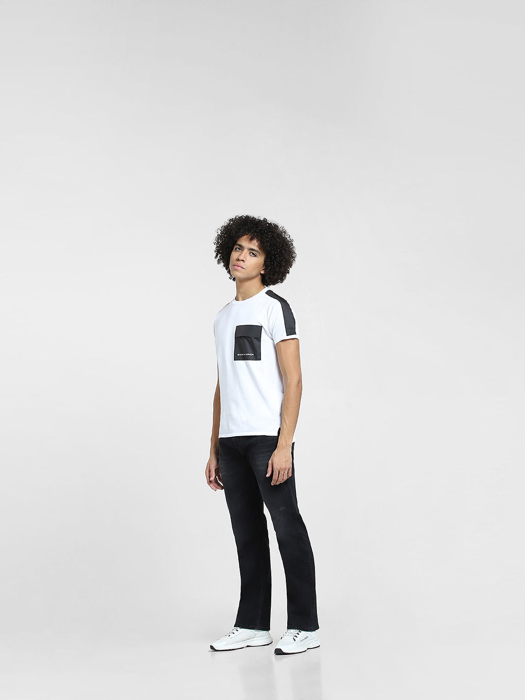 White Knit Crew Neck T-shirt