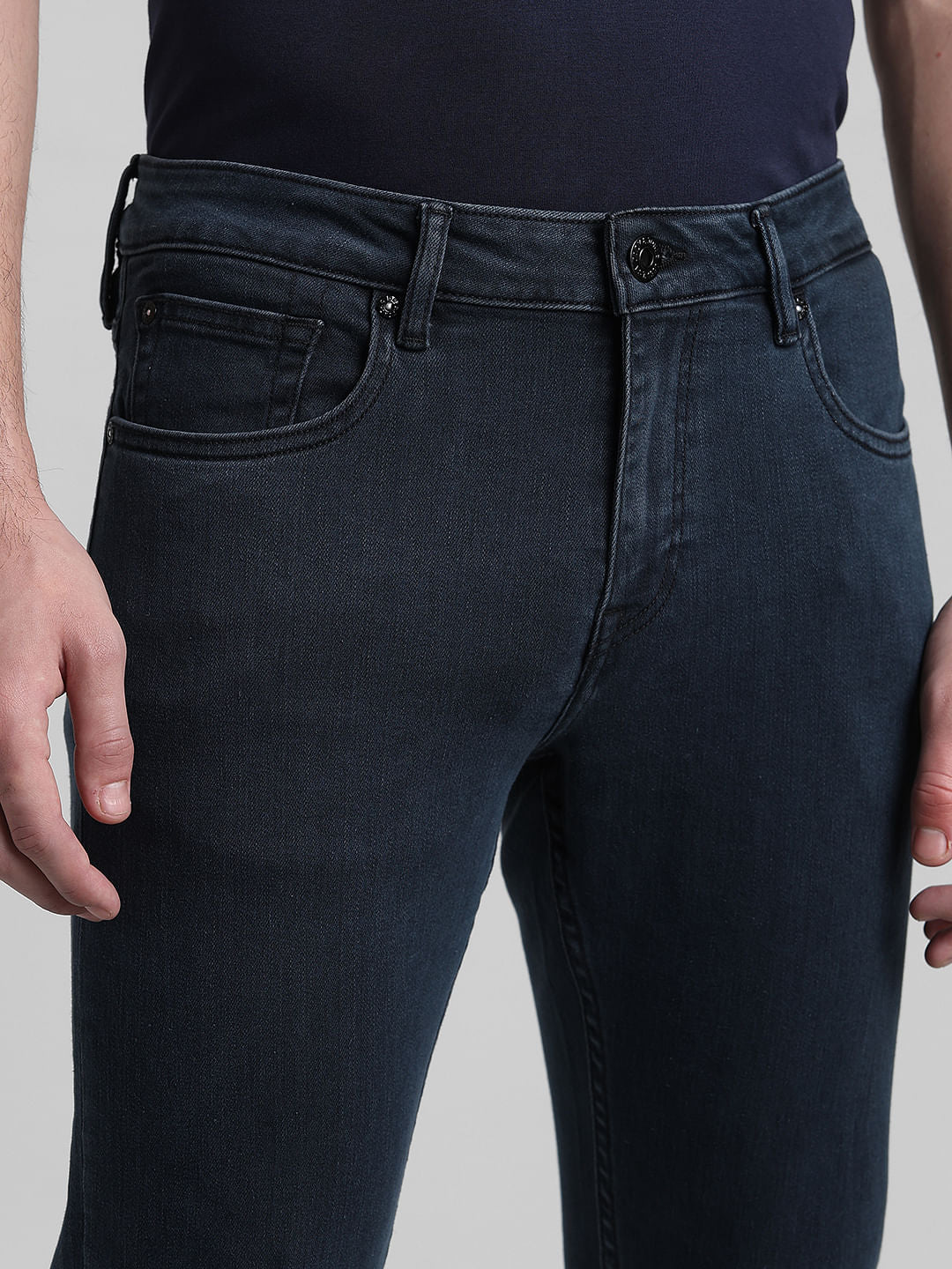 Dark Blue Low Rise GLENN Slim Fit Jeans