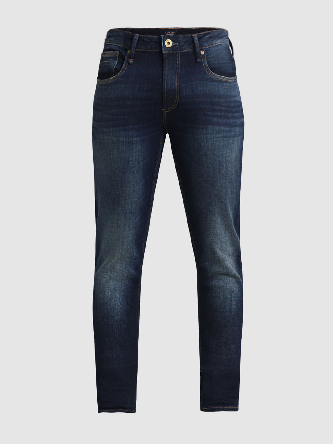 Dark Blue Low Rise Washed Ben Skinny Jeans