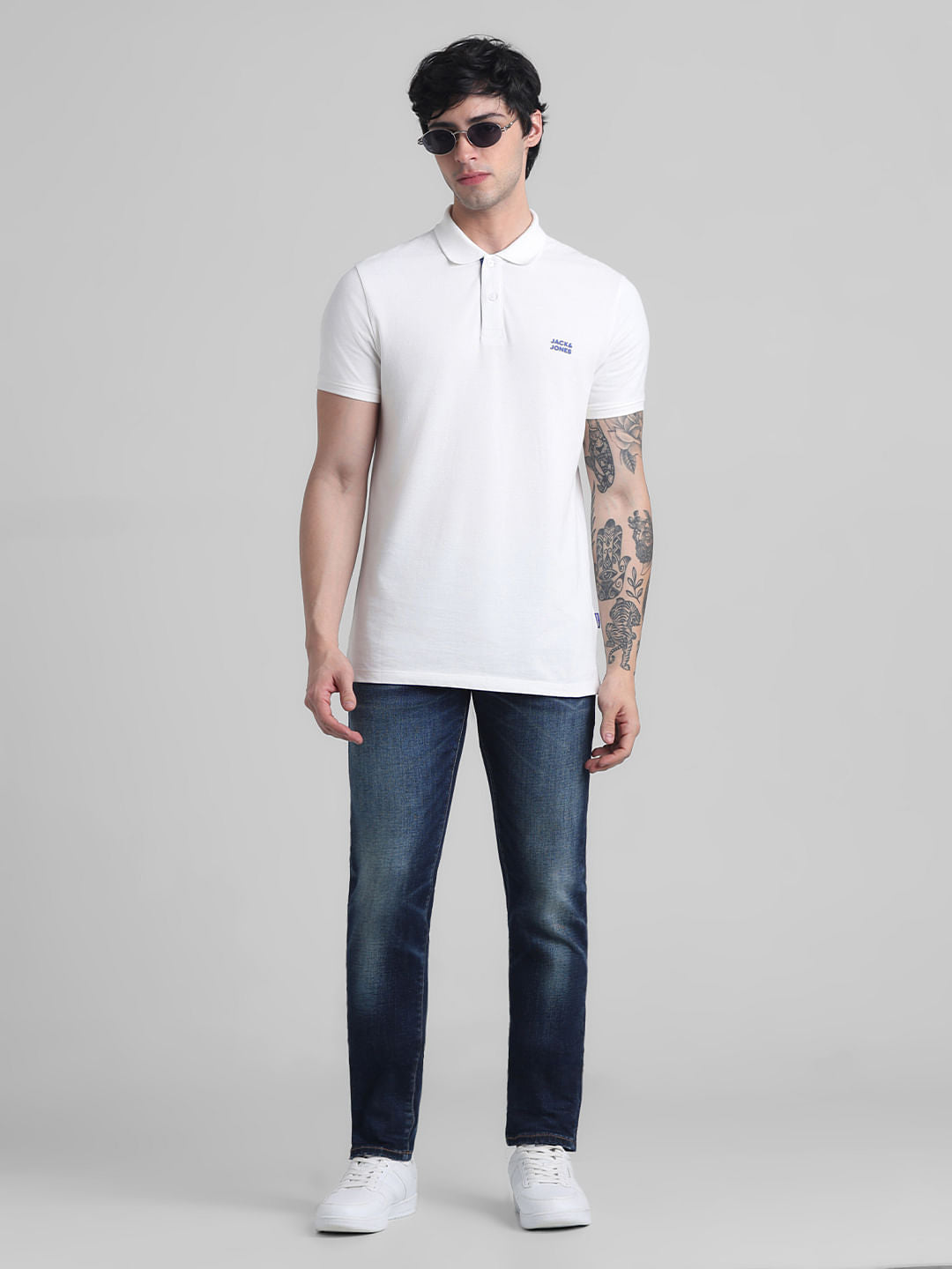 Dark Blue Low Rise Glenn Slim Fit Jeans