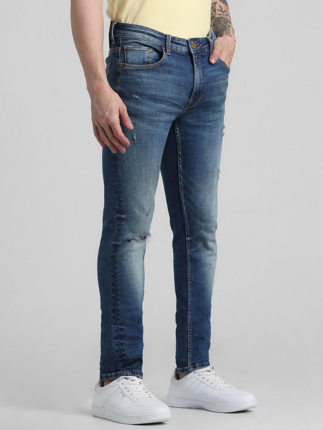 Dark Blue Low Rise Ben Skinny Jeans