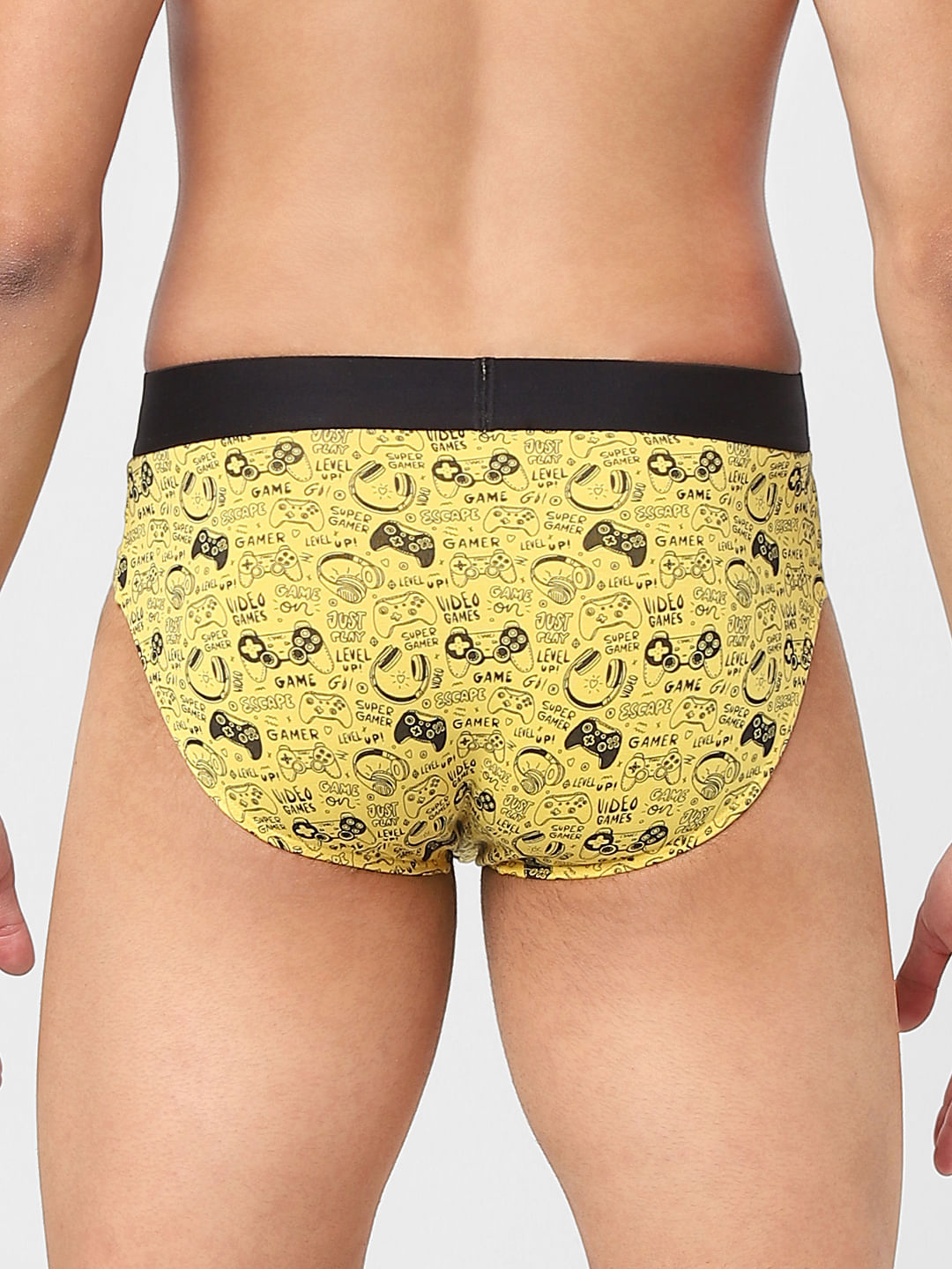 Yellow Graphic Briefs