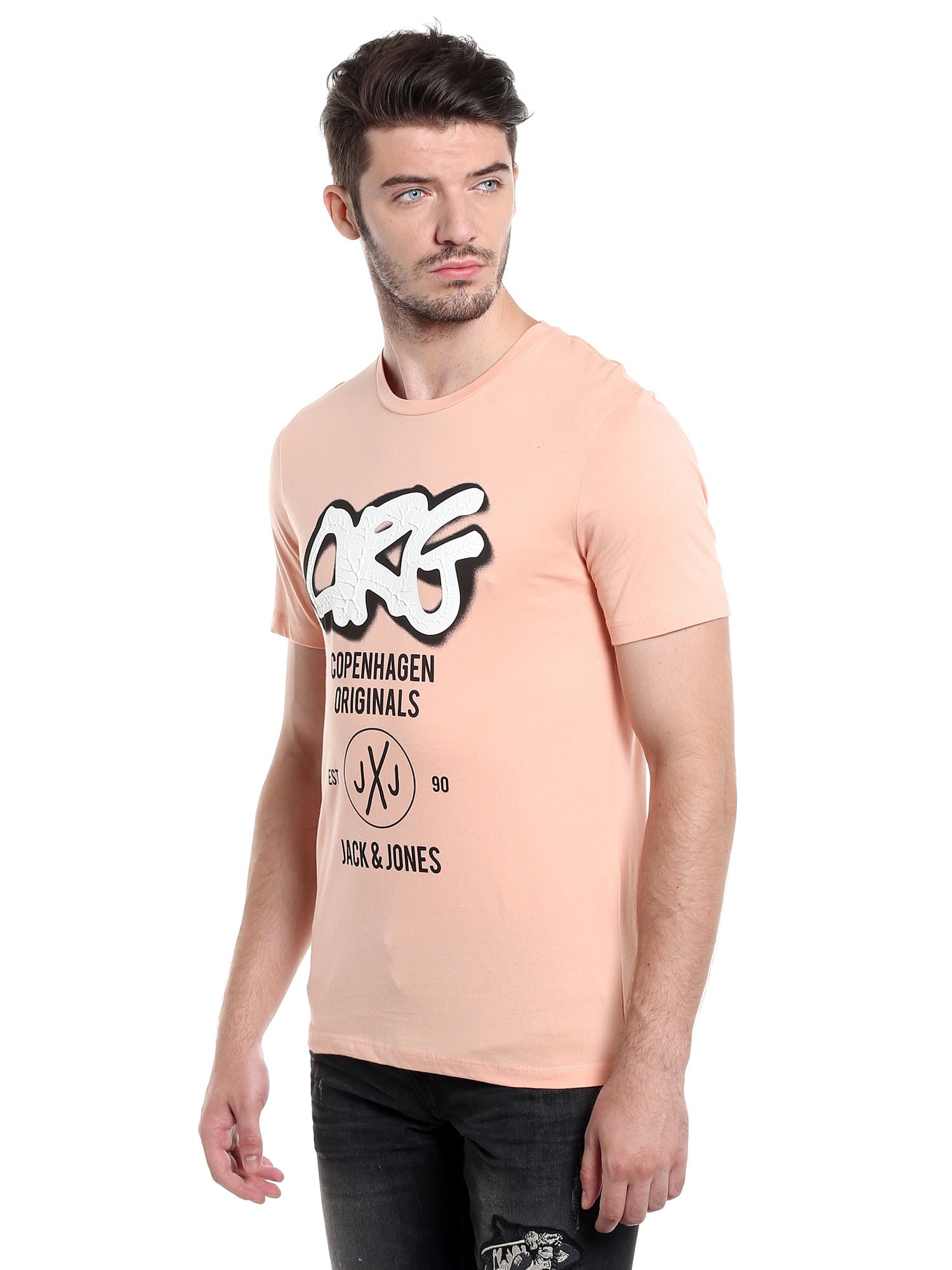 Pink Graphic Print Crew Neck Tee