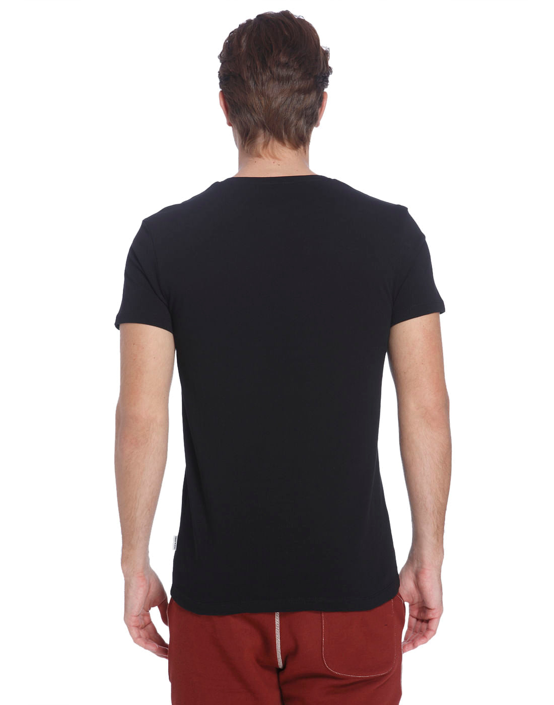 Black Graphic Print Crew Neck T-Shirt