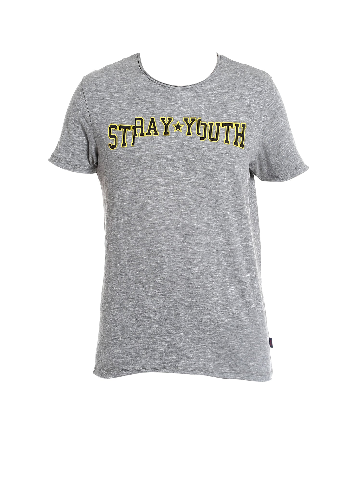 Grey Slogan Print Crew Neck T-Shirt