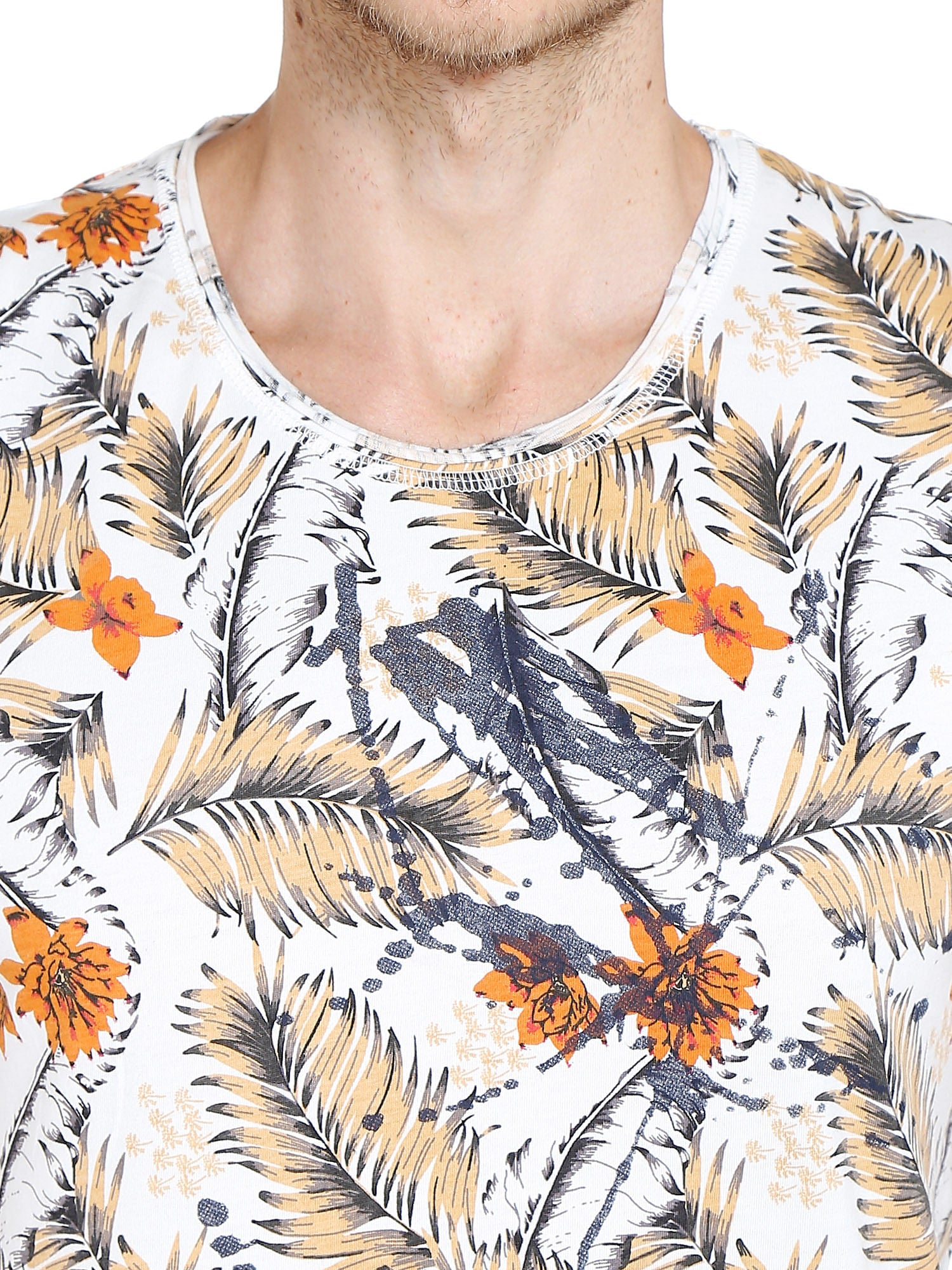 White Floral & Fauna Tank Top