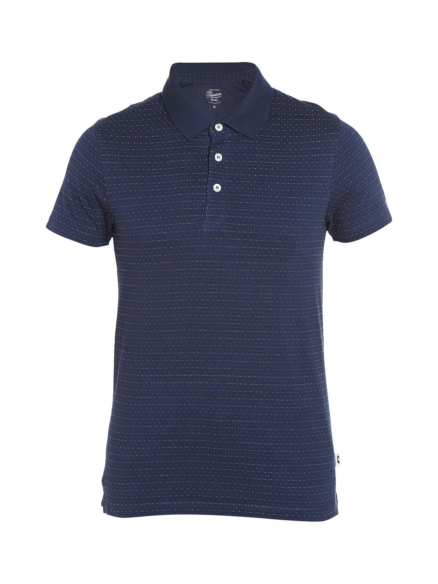 Blue Printed Polo T-Shirt