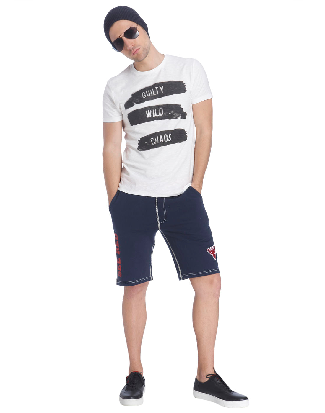 White Crew Neck Slogan T-Shirt