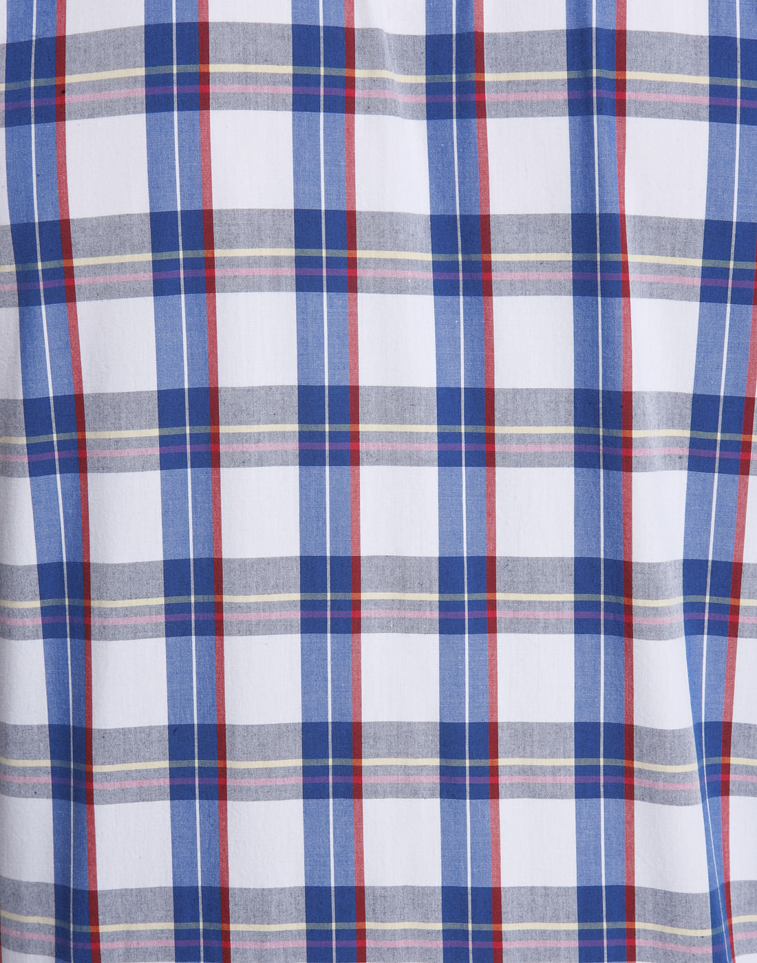 Checks White/Blue Casual Shirt