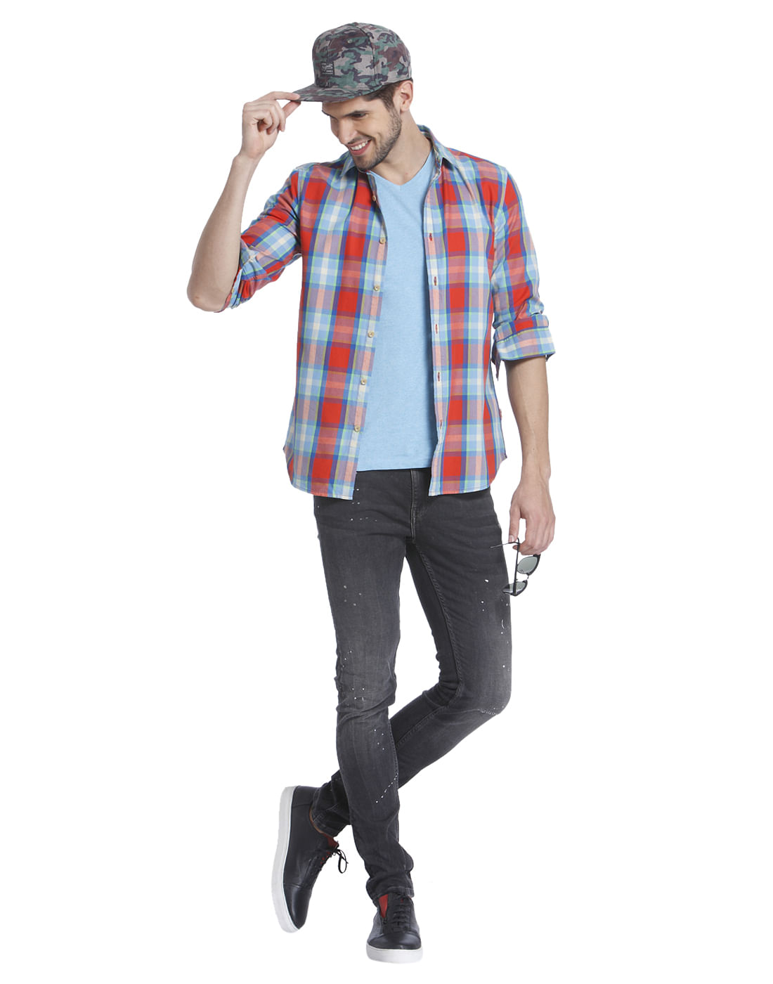 Checks Lipstick Red Casual Shirt