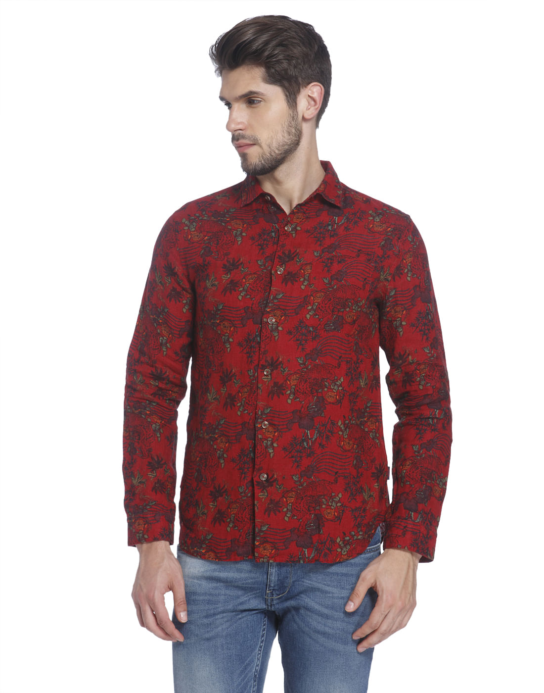 Printed Casual Linen Shirt