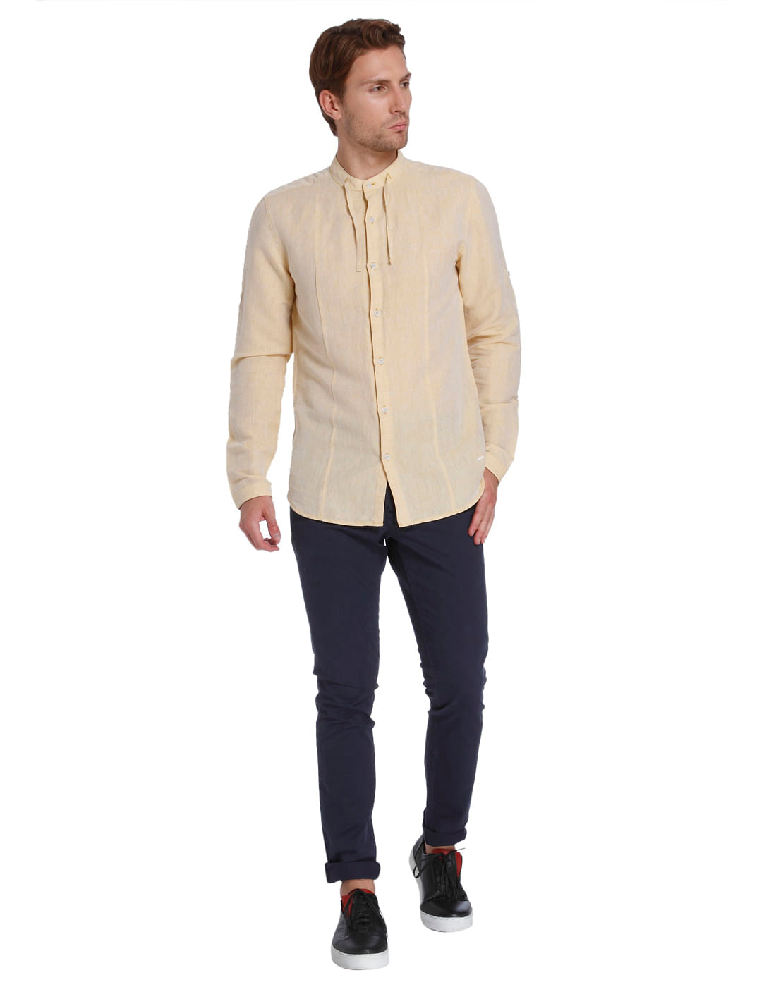Casual Solid Linen Shirt