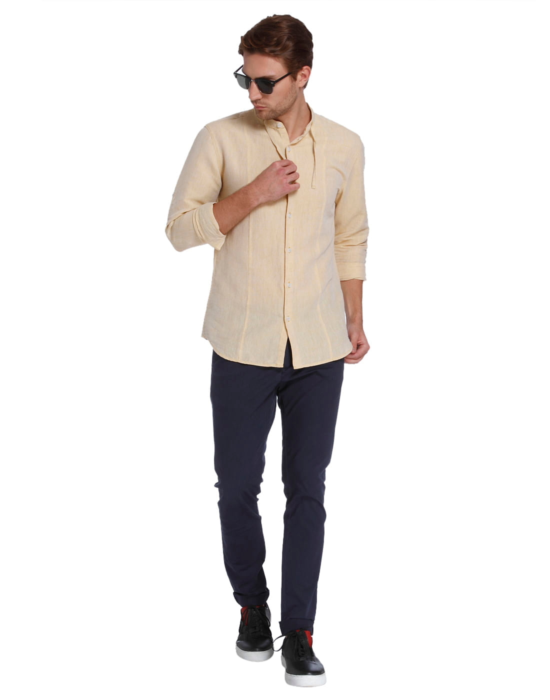 Casual Solid Linen Shirt
