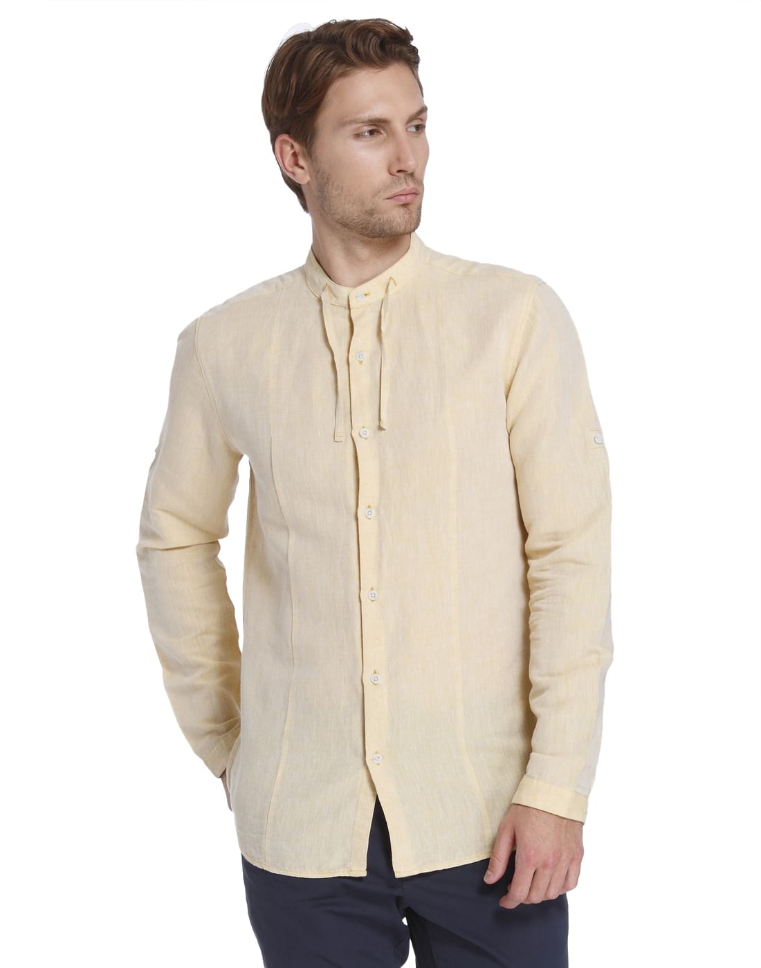 Casual Solid Linen Shirt