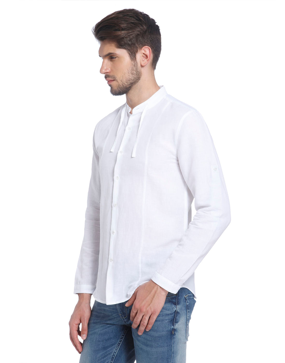 Solid Casual Linen Shirt