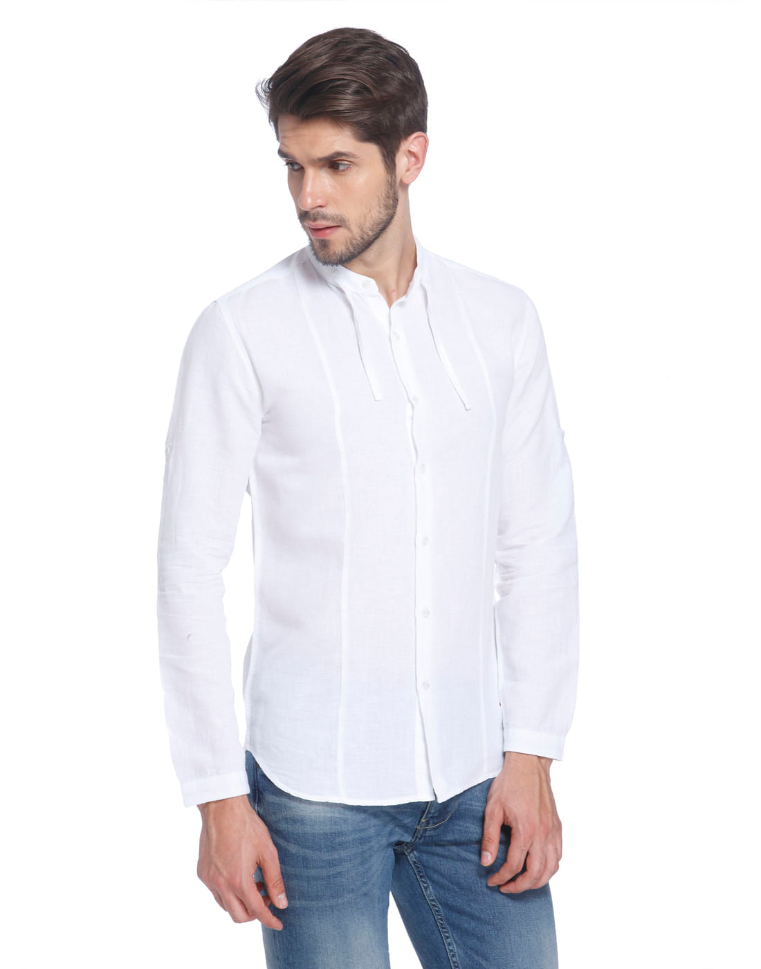 Solid Casual Linen Shirt