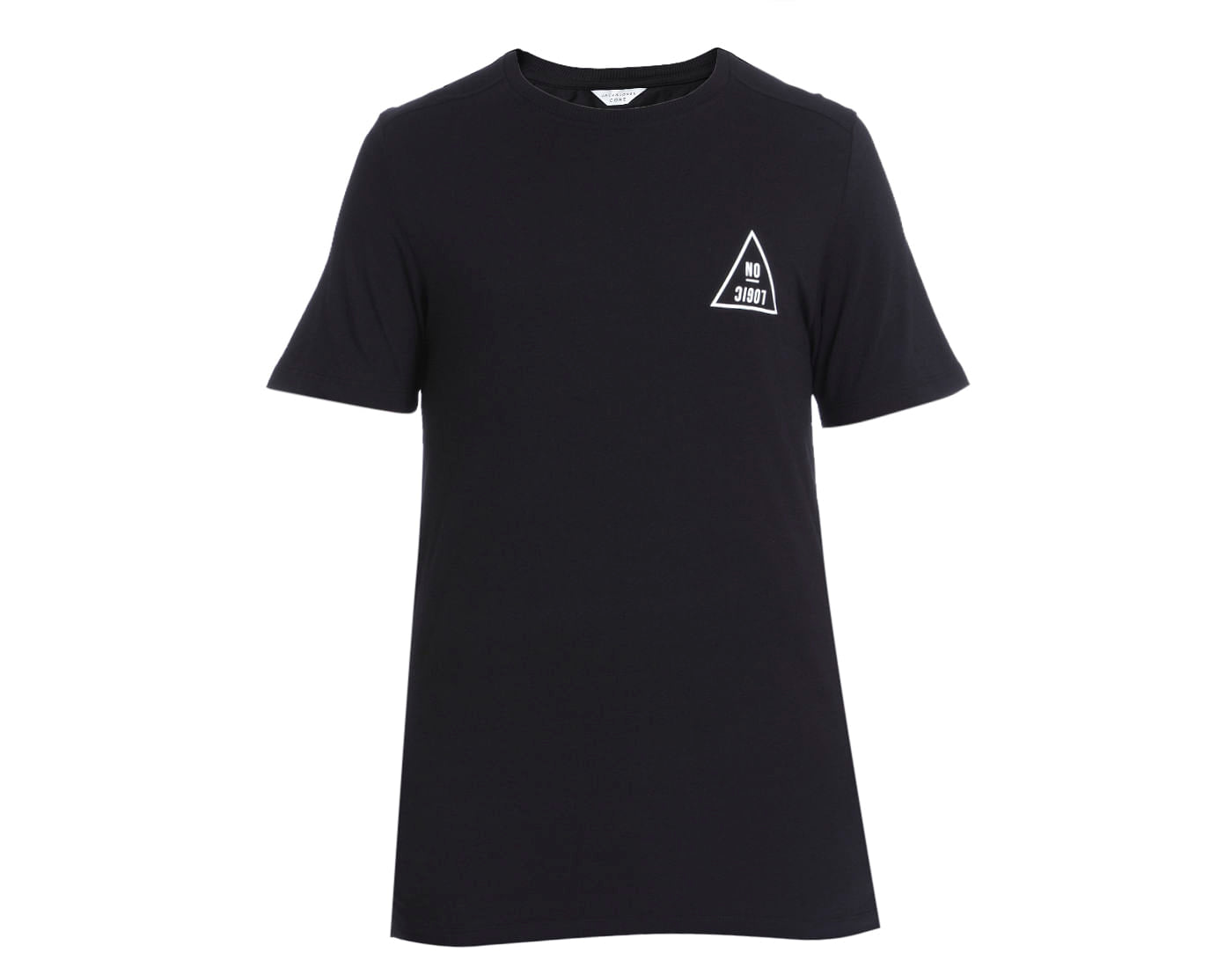 Black Graphic Print Crew Neck T-Shirt