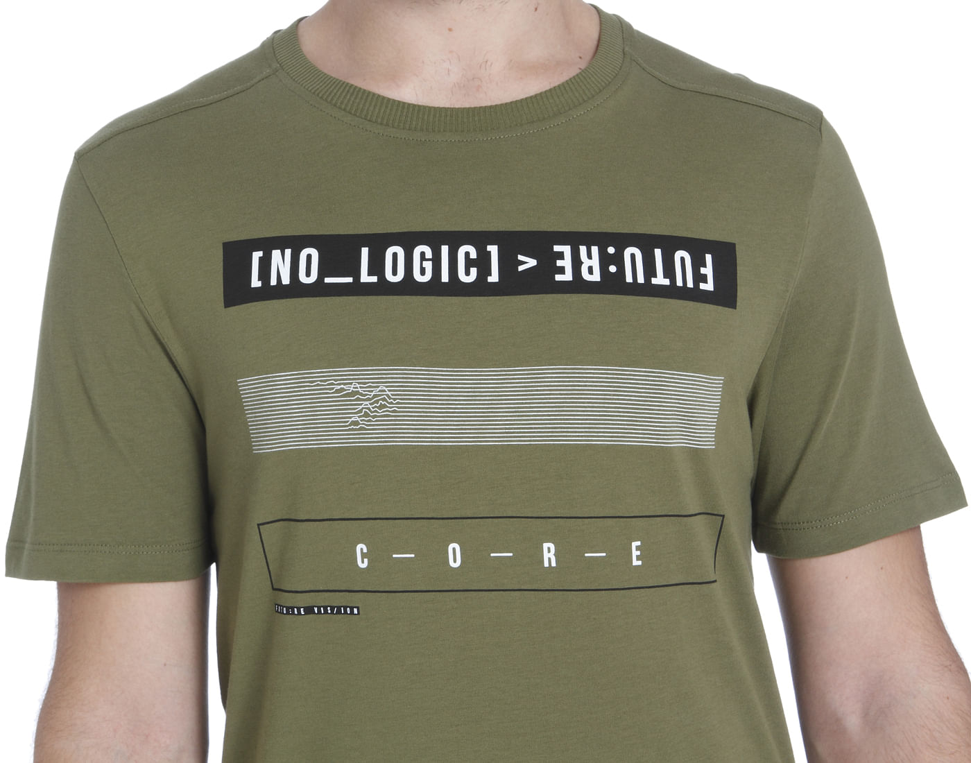 Green Graphic Print Crew Neck T-Shirt