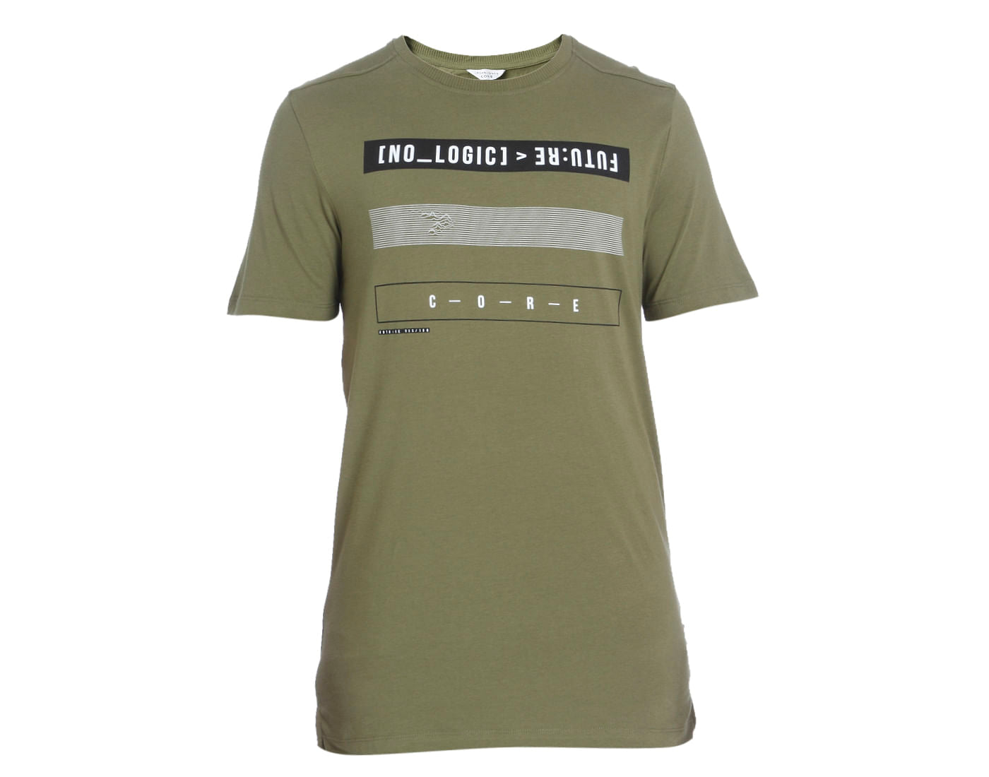 Green Graphic Print Crew Neck T-Shirt