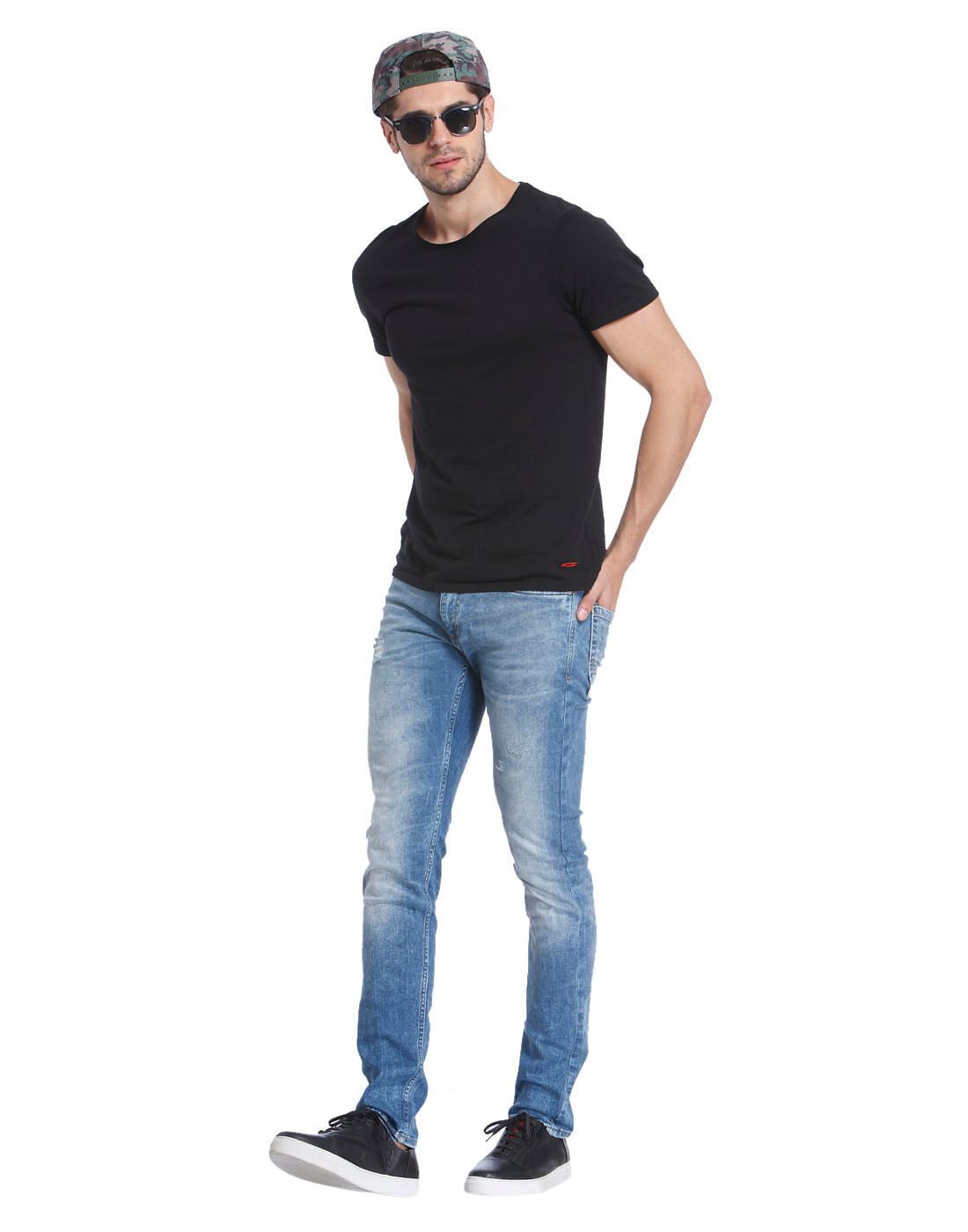 Blue Mild Distressed Jeans