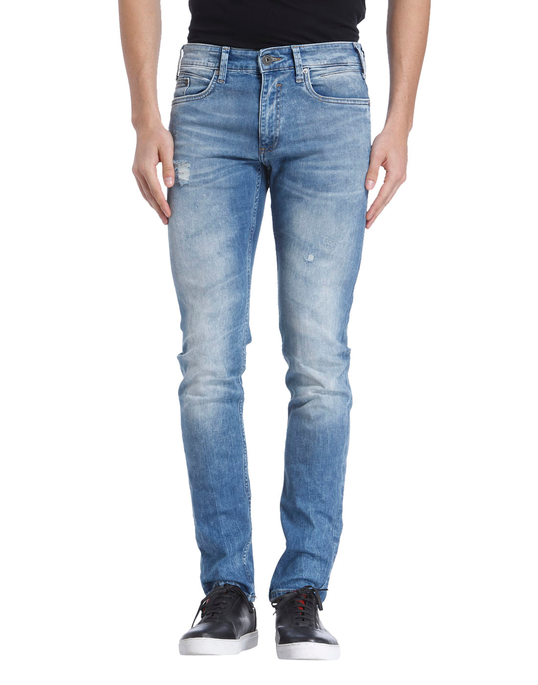 Blue Mild Distressed Jeans
