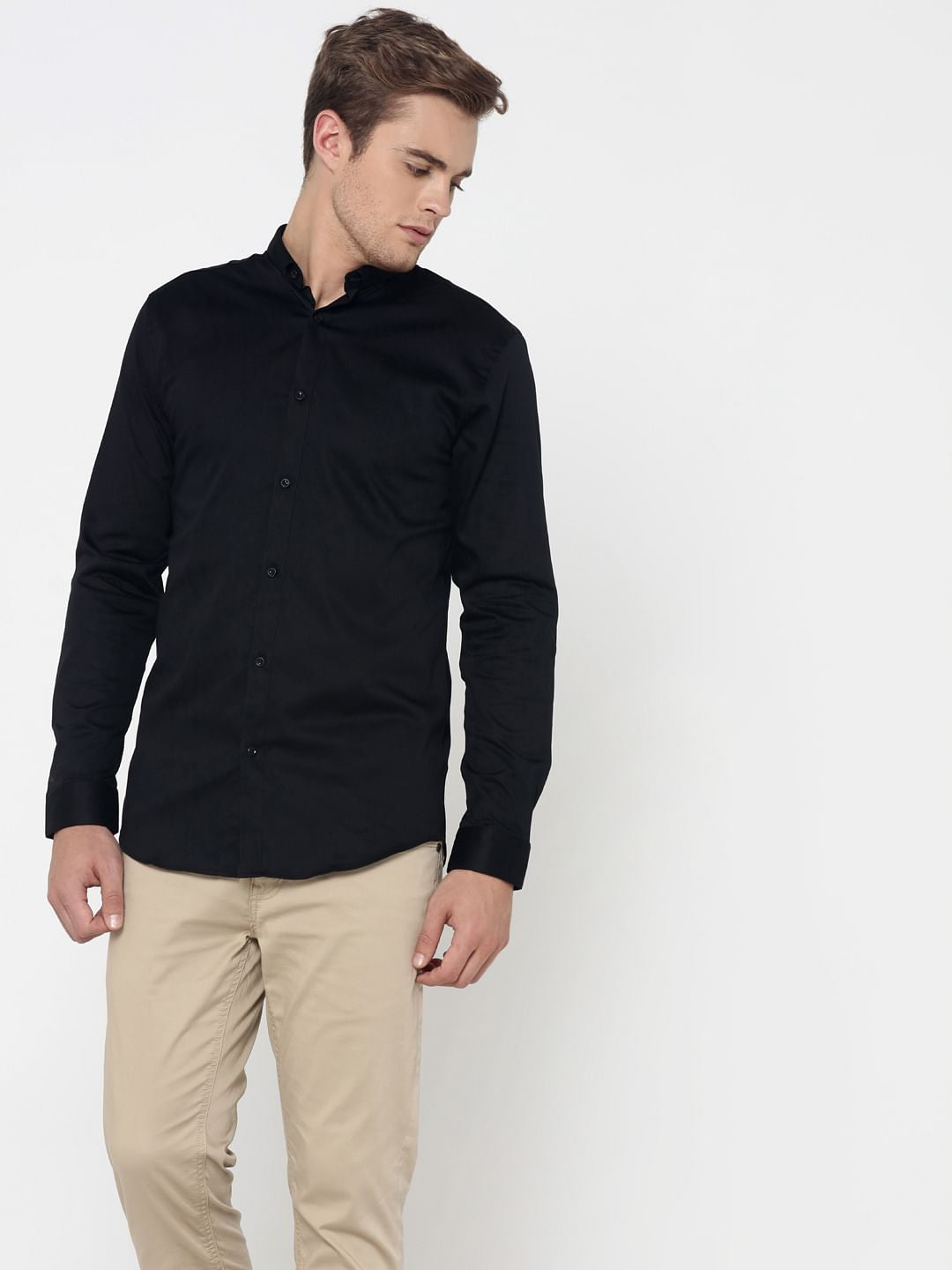Black Slim Fit Shirt