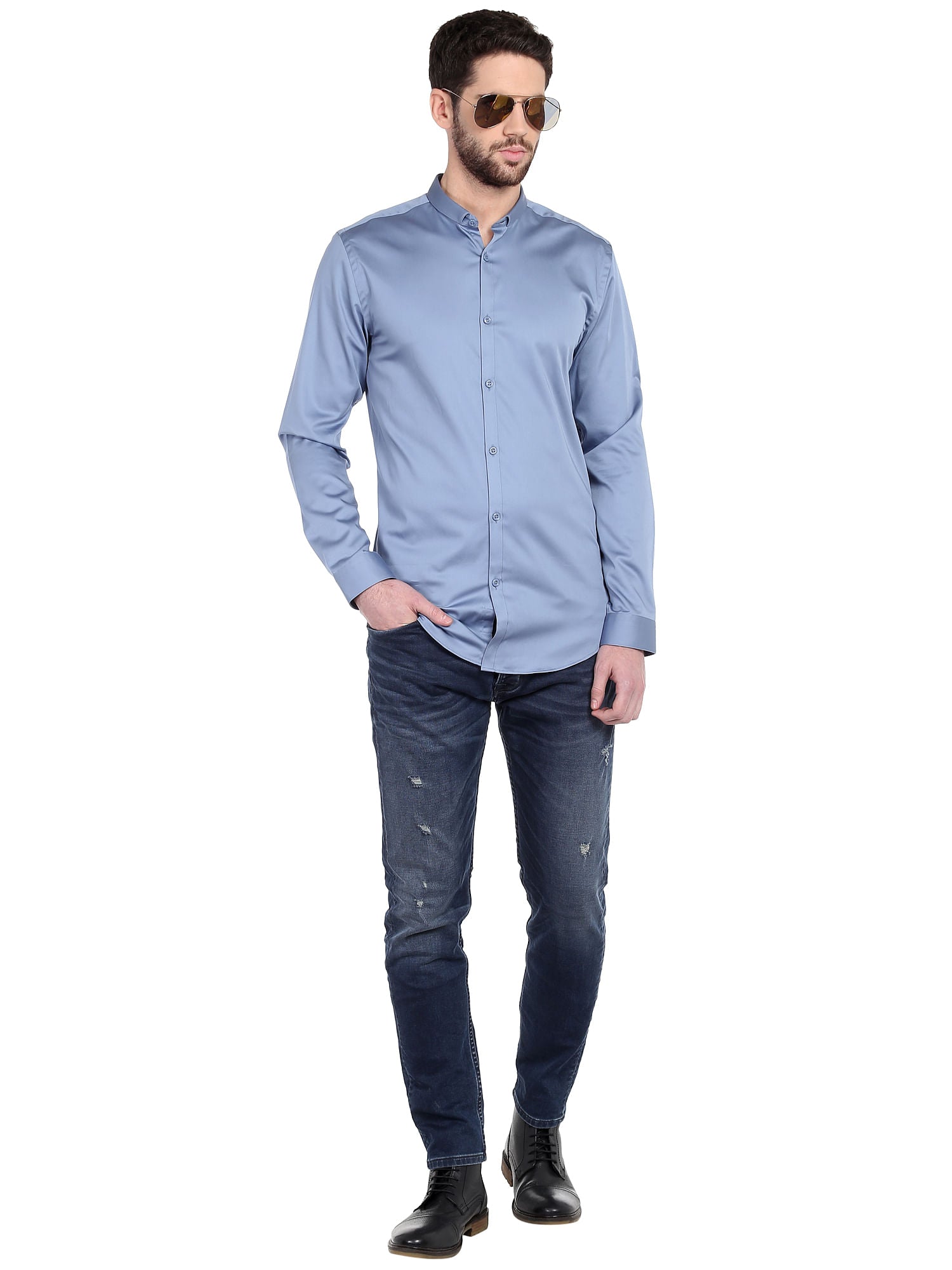 Powder Blue Slim Fit Shirt