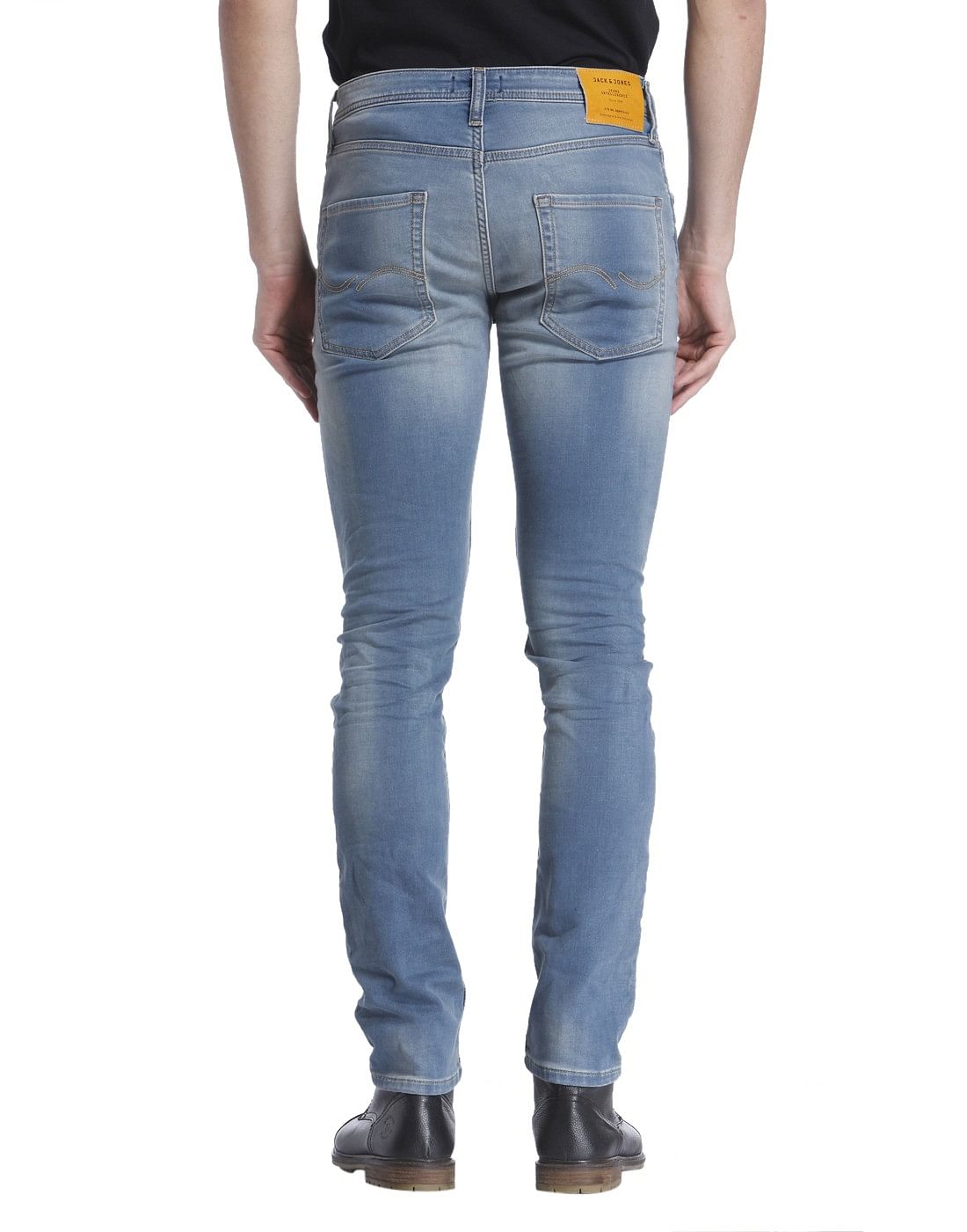 Blue Solid Denim Jeans