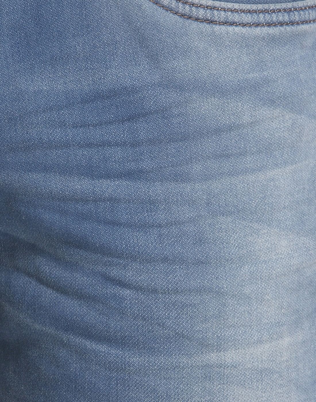 Blue Solid Denim Jeans