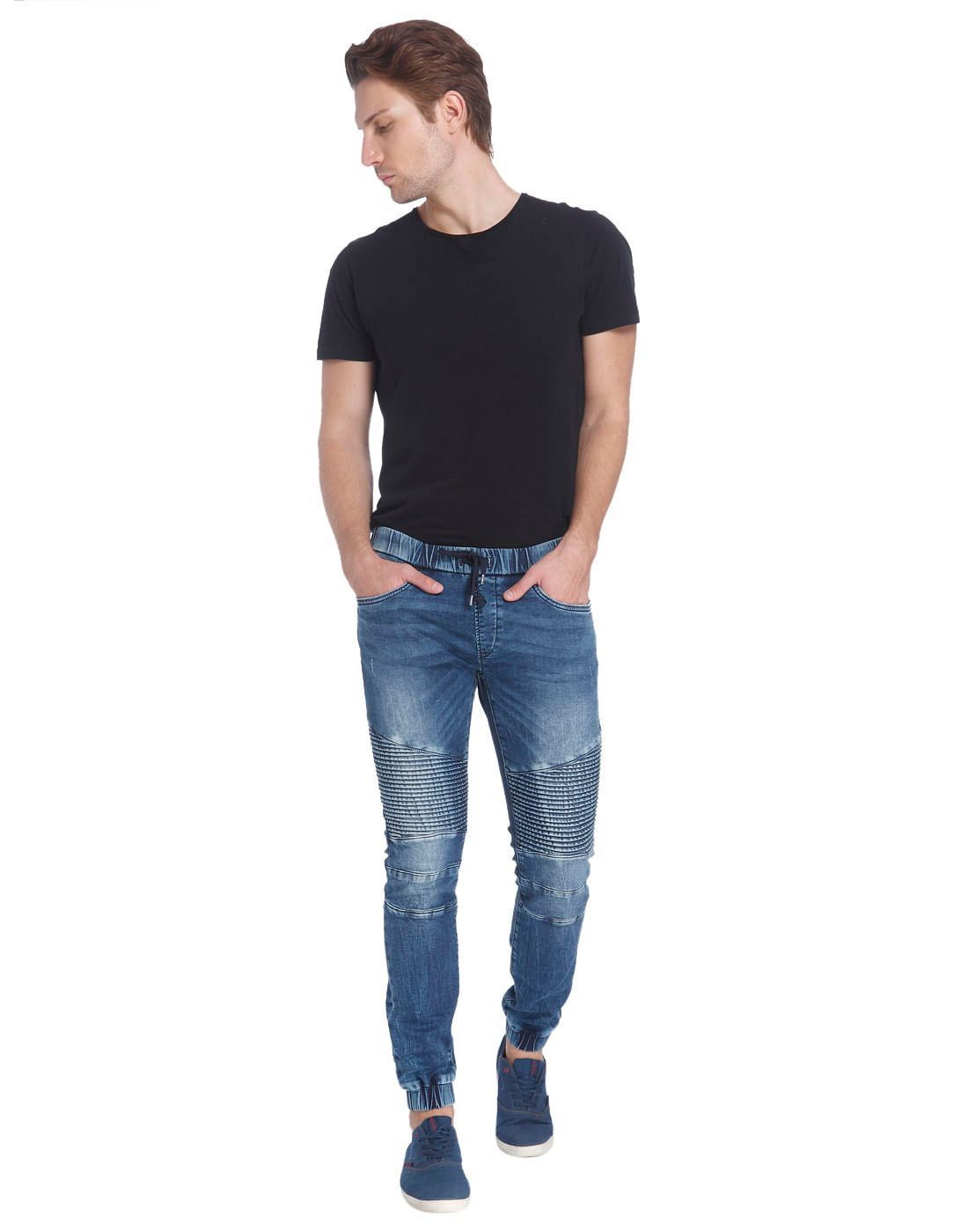 Blue Denim Joggers