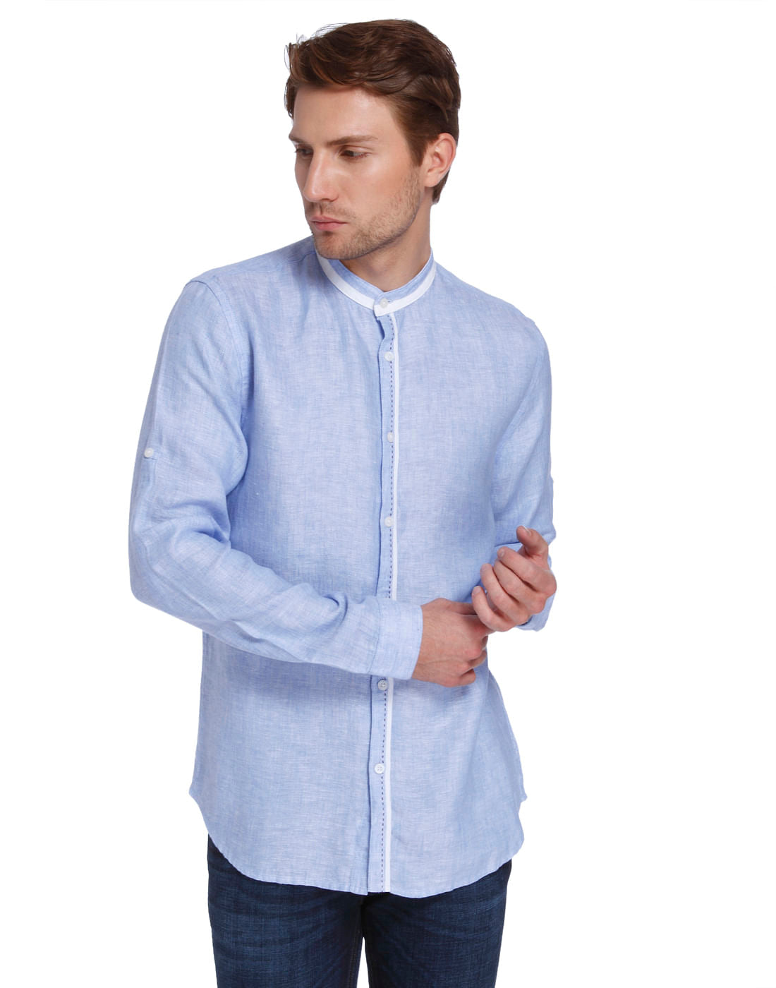 Solid Casual Linen Shirt