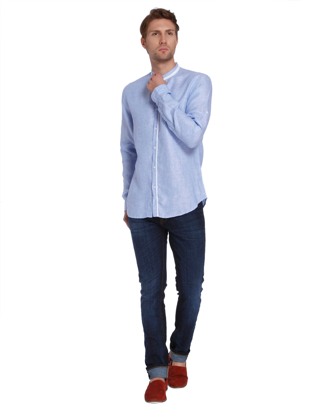 Solid Casual Linen Shirt