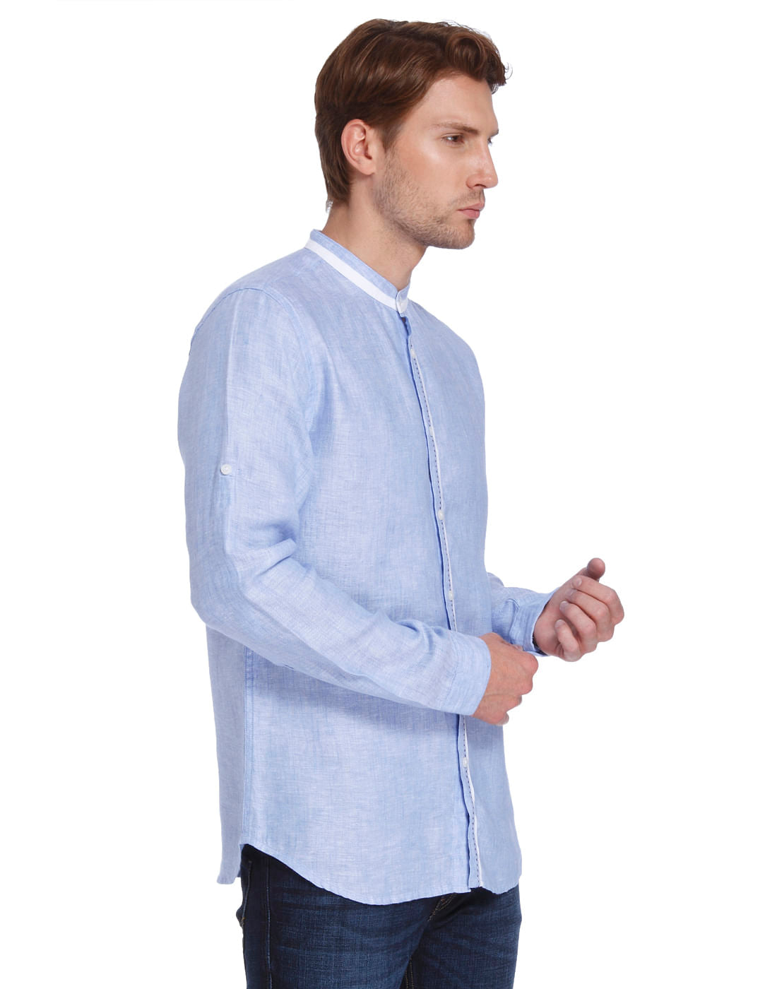 Solid Casual Linen Shirt