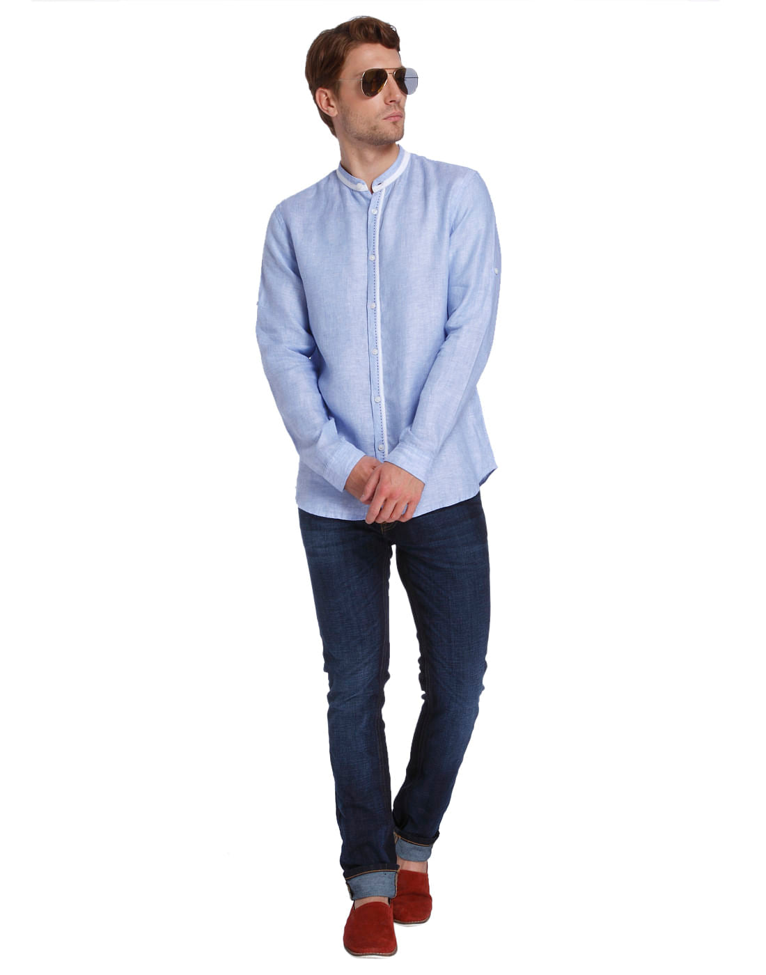 Solid Casual Linen Shirt