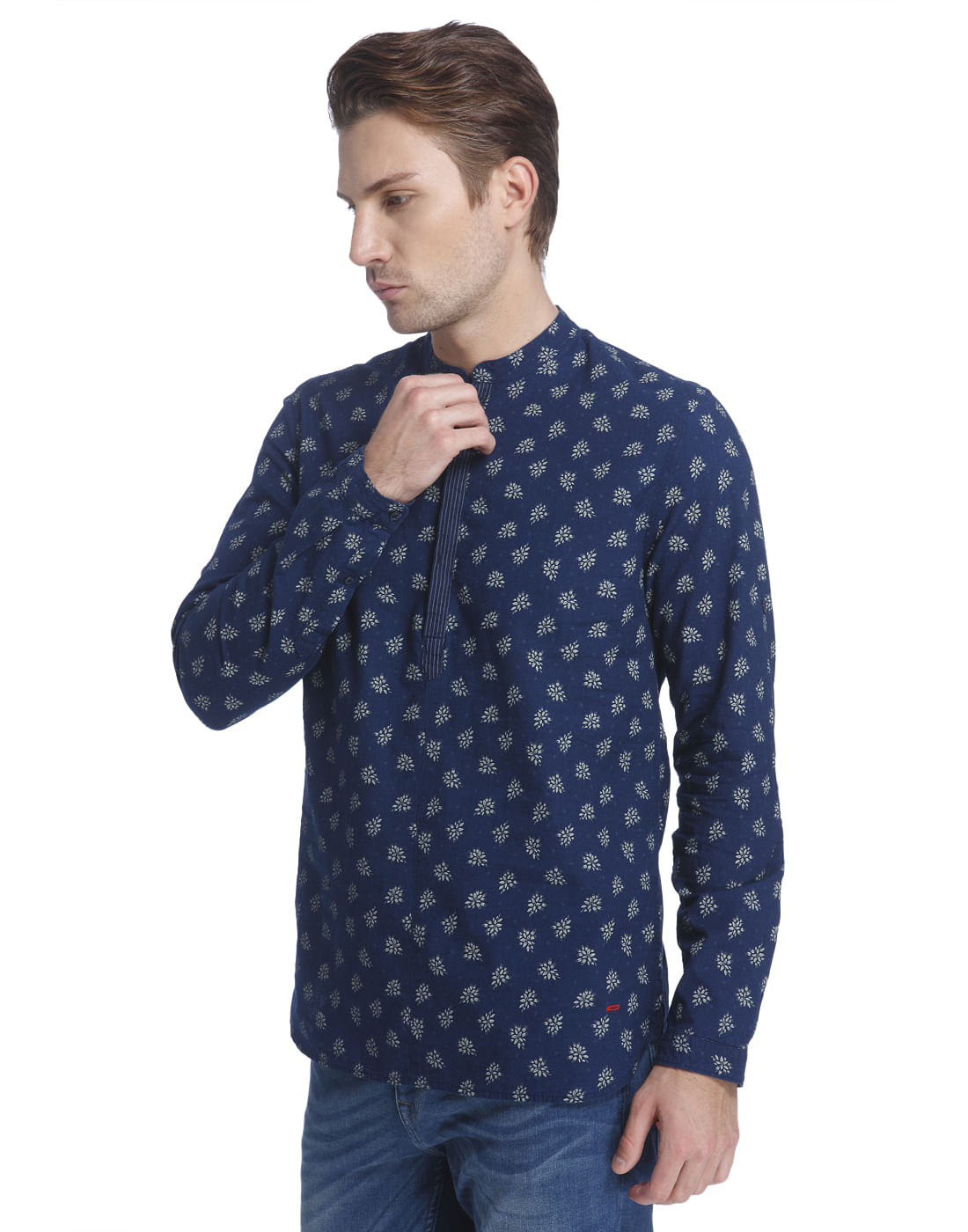 Dark Blue All Over Print Shirt